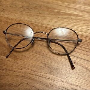Vintage Wire Rim Round Eyeglasses | Cable Temple Frames | 80s